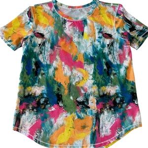 Lululemon Size 4 No Limits Shirt in White Multi Color